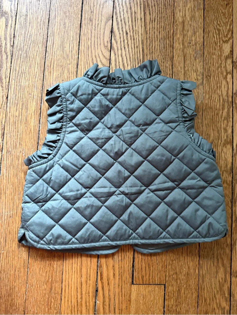 Gap Quilted Ruffle-Trim Vest - Size 12-18 Months